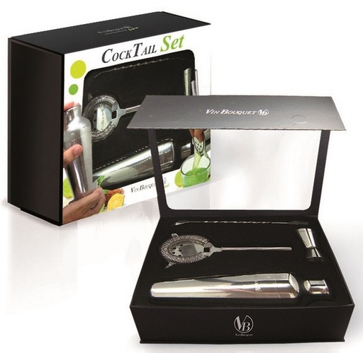 [AG-F134-FIK001SET] FIK001 SET Coffret Shaker inox 0.5 L + Passoire + Cuillère + Doseur