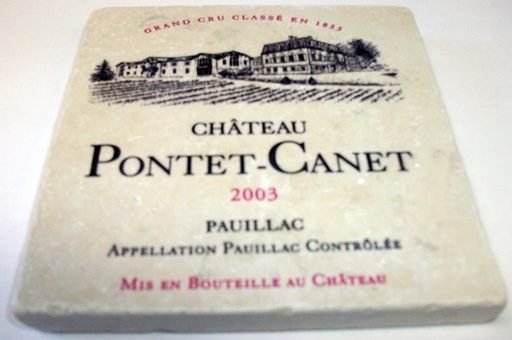 [AG-F151-CHATEAUPONTETCAN] Dessous de verre Château Pontet Canet