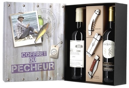 [AG-F162-PECHEUR] Coffret PECHEUR 2 Bouteilles + 3 Accessoires